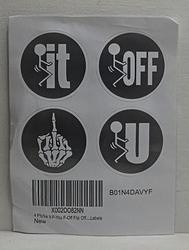 4 F%%K IT F-YOU F-OFF FLIP OFF SKULL HARD HAT AUFKLEBER... etc...etc. - Bild 2 von 3