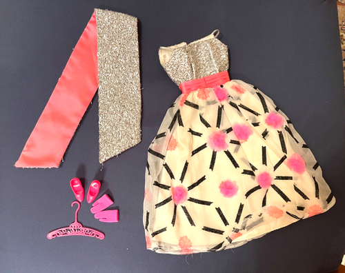 Vintage BARBIE Kleid "Fab City" #1874 MATTEL 1968 plus Accessoires