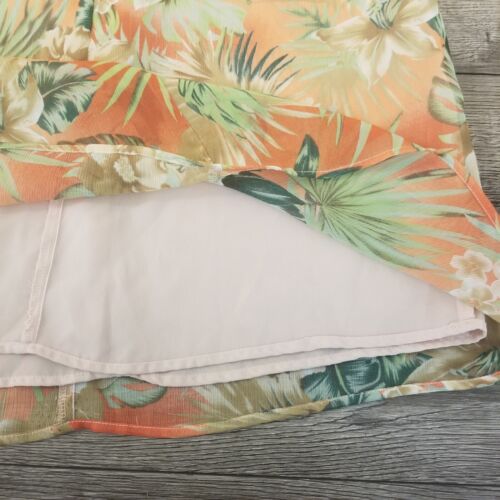 Danny & Nicole Sleeveless Dress Peach Tropical Floral Size 14 - Picture 10 of 14