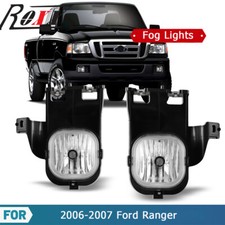 Fog Lights For 2006-2007 Ford Ranger Clear Bumper Driving Lamps Black W Bulb