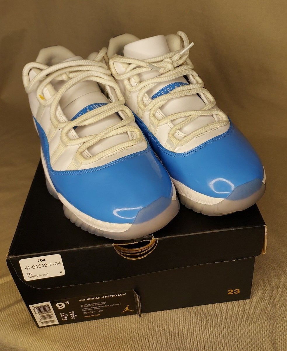 Nike Air Jordan 11 Retro Low 9.5 UNC University Blue Pre  display picture 1