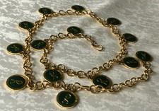 RARE  Roberta Di Camerino Belt/Chain Belt Gold Tone Chain Charms
