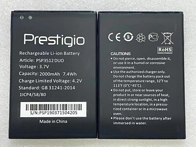 1 New Battery For Prestigio Muze B3 PSP3512 PSP 3512 DUO PSP3512 DUO 2000mAh
