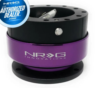 NRG QUICK RELEASE GEN 2.0 BLACK BODY w/ PURPLE RING & HARDWARE (SRK-200BK-PP)