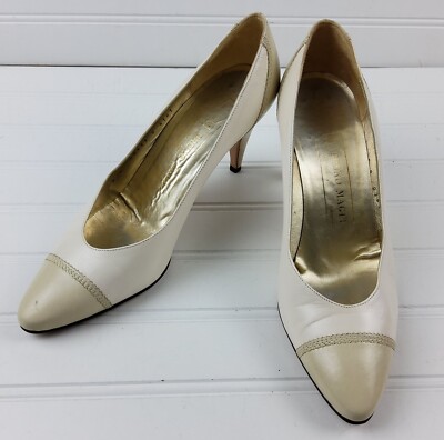 Bruno Magli Women's Two Tone Leather Pumps Heels Size 8B