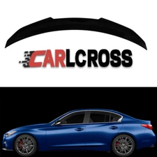For 14-2023 INFINITI Q50 GLOSS BLACK PSM Highkick Style Trunk Spoiler Wing Lip