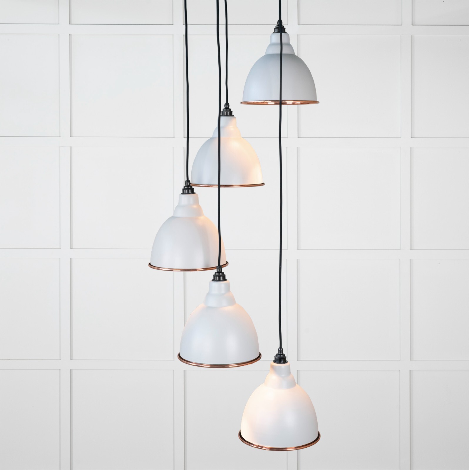 From The Anvil 49736SBI Smooth Copper Brindley Cluster Pendant in Birch