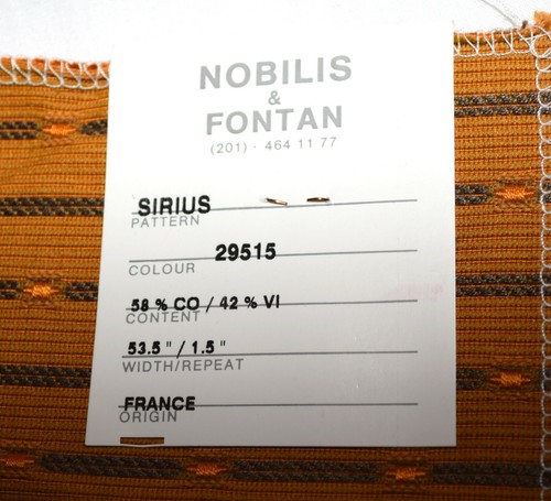 Nobilis Lot of 5 Striped Solid Cotton Viscose Upholstery Fabric Samples France - Picture 7 of 12