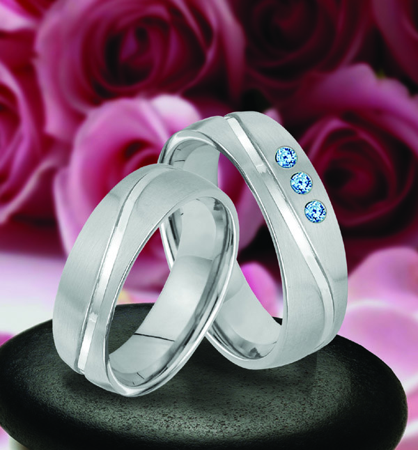Anillos de boda anillos de compromiso con topacio azul real GRATIṠS, JE98-3B