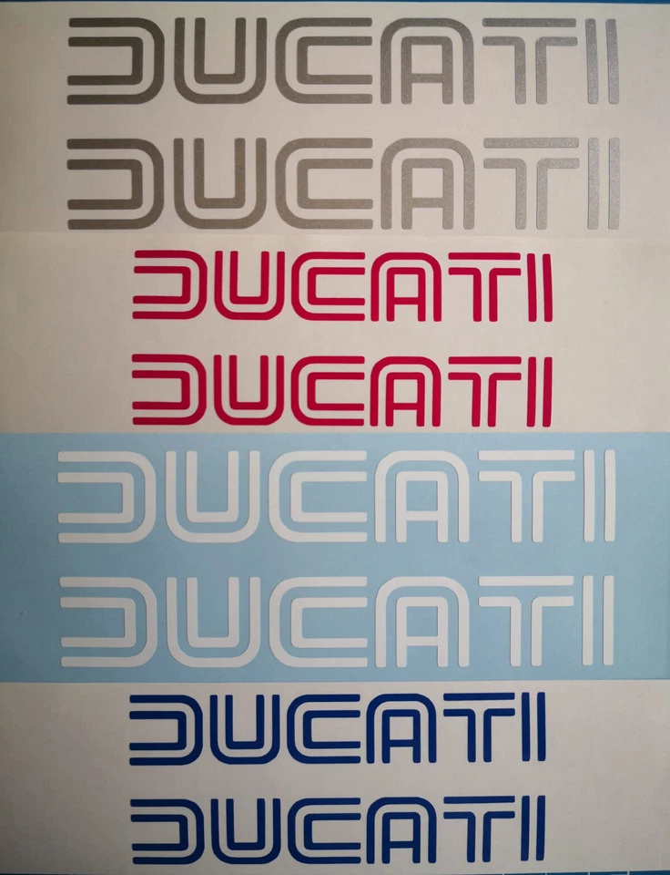 2 x DUCATI Aufkleber klassik • Sticker • Schriftzug • viele Farben & Größen