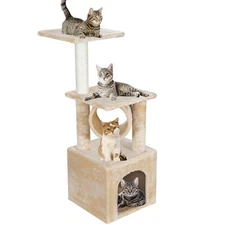 36 inch Cat Tree Bed Furniture Scratching Tower Post Pet House Condo Kitten