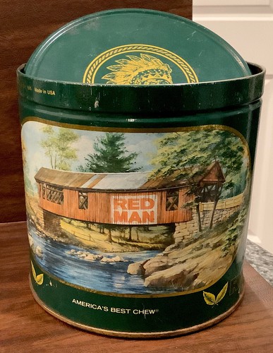 Vintage 1988 Limited Edition Red Man Chewing Tobacco 6” Round Tin ...