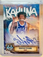 2024-25 Bowman U Chrome - Isaiah Evans - Big Kahuna - SP Case Hit - Auto - Duke