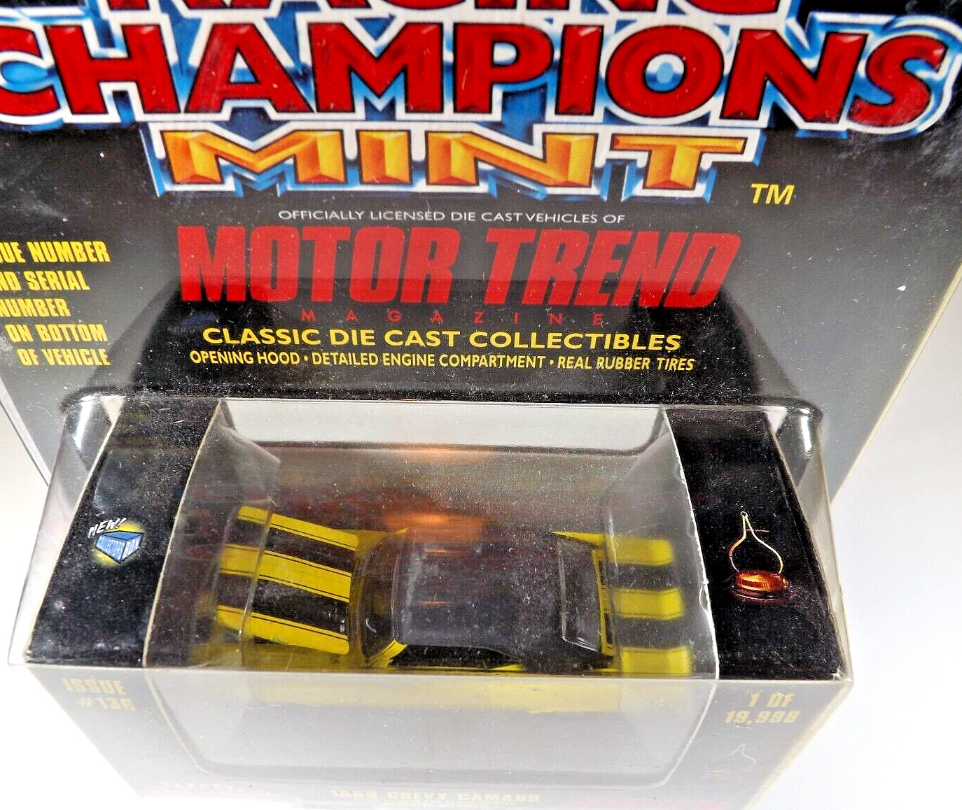 Racing Champions Mint Motor Trend  Yellow 1969 Chevy Camaro in Collectors Box