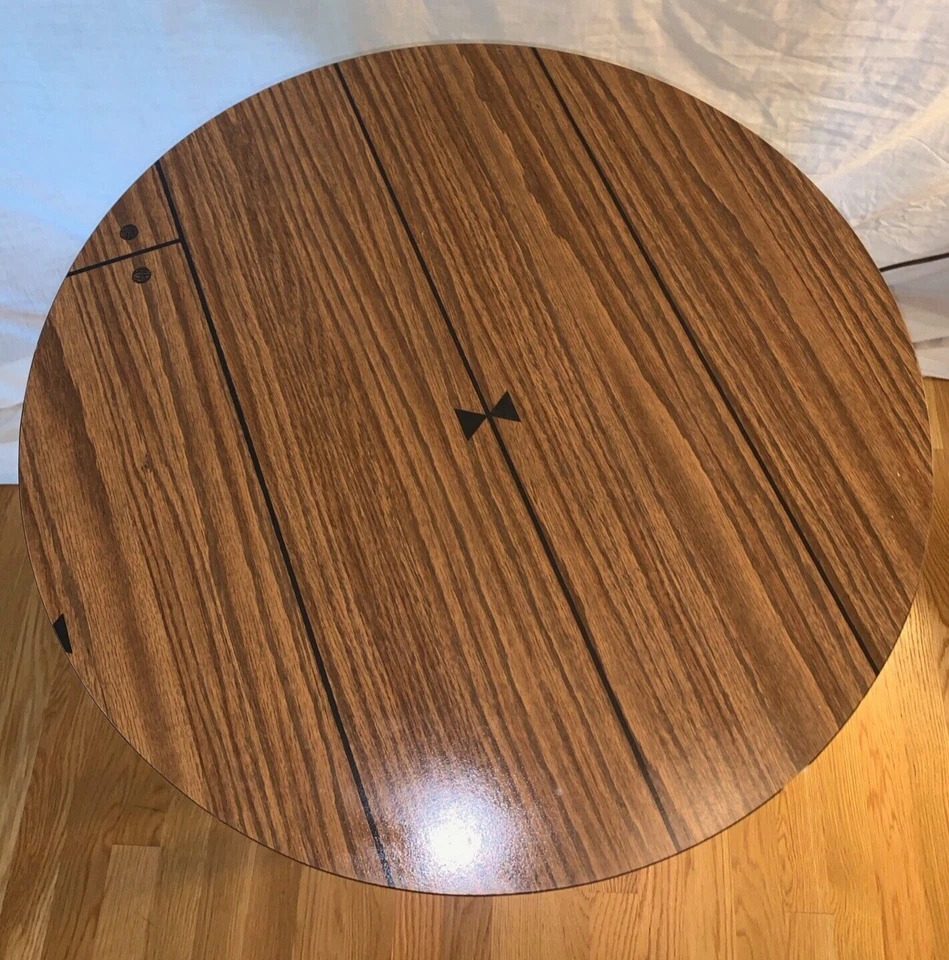 MCM barril de uísque mesa extremidade cabine decoração bar móveis fazenda crianças 16"x 24" - Imagem 2 de 4