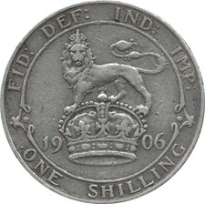 1902 TO 1910 EDWARD VII SILVER SHILLING CHOICE OF YEAR / DATE