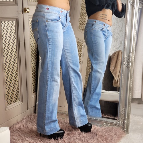 Versace Jeans Couture Blau Denim Jeans Hose Pants Vintage IT31 UK 12 L - Bild 5 von 24