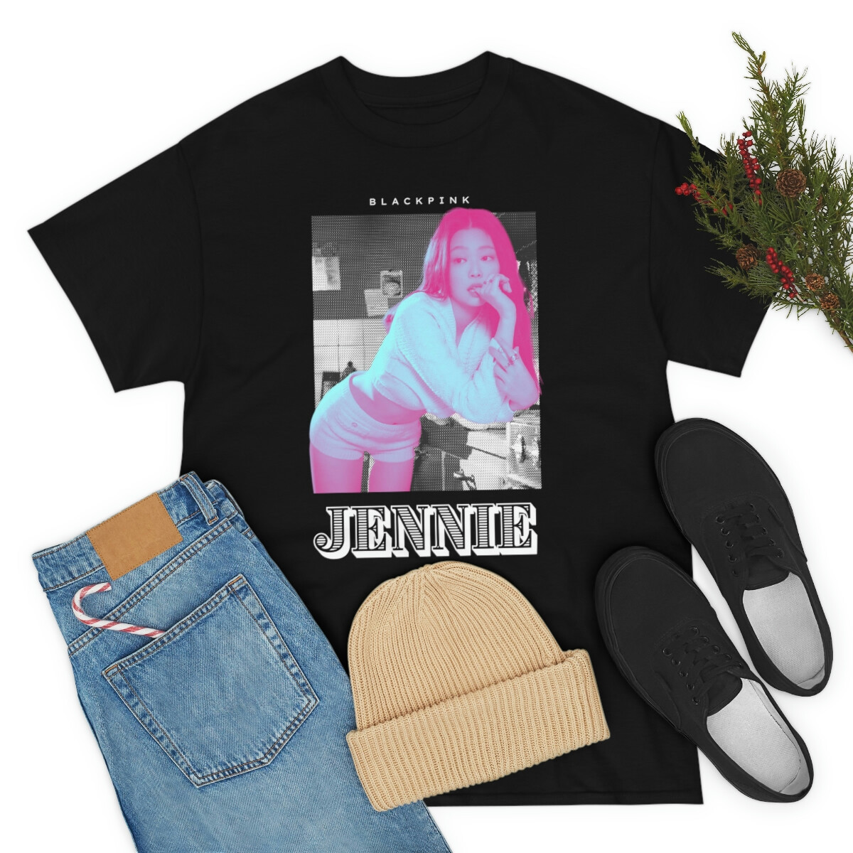 BLACKPINK Jennie Kim Bootleg T Shirt Pink Venom Born Pink