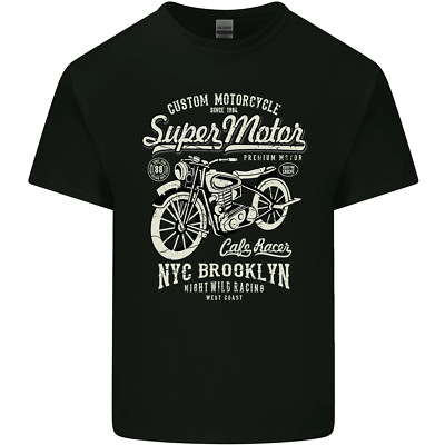 Super Motor Cafe Racer Motorrad Biker Herren Baumwolle T-Shirt Tee Top