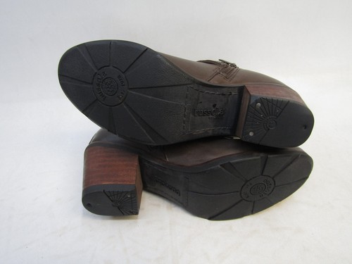 Bussola Size 38 EUR Brown Leather Buckle Zip 8" Shaft Ankle Fashion Boots Bootie - Picture 9 of 20