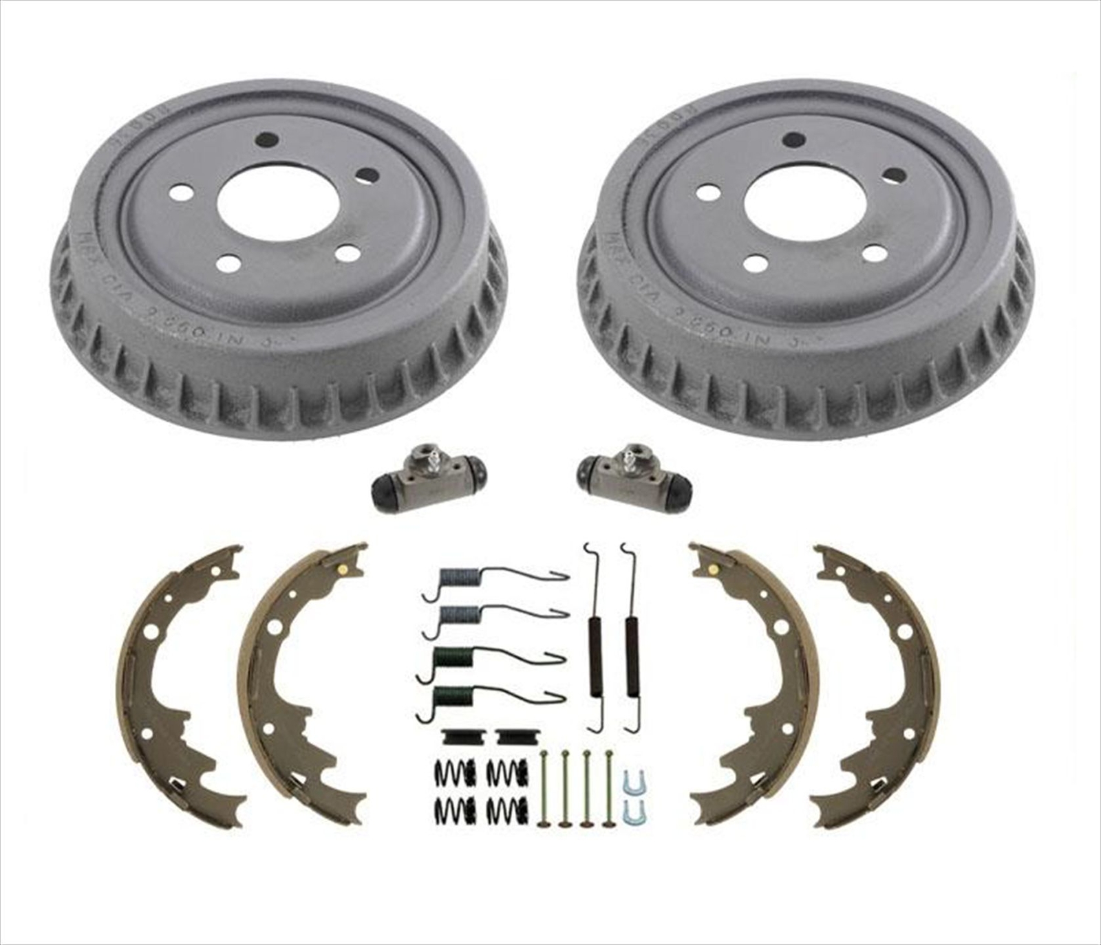 Brake Drum Shoes & Spring Kit For 1983-1994 Rear Wheel Drive Ford Ranger – 9-Inch Drums