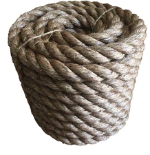 1-1/2" X 100' TREATED MANILA ROPE Dock Tree Work Hemp Deck Nautical Crafts Rodeo