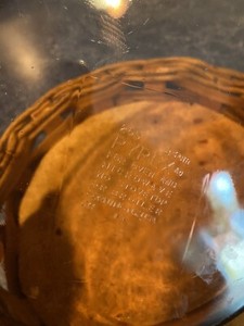 Vintage Pyrex 209 Amber Pie Plate 9 Inch Round Baking Dish With Wicker Holder