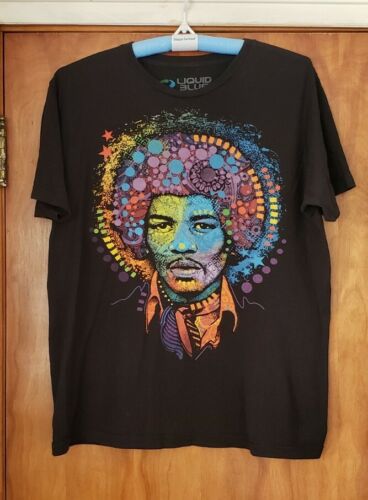 Liquid Blue Jimi Hendrix Trippy Fro T Shirt Large