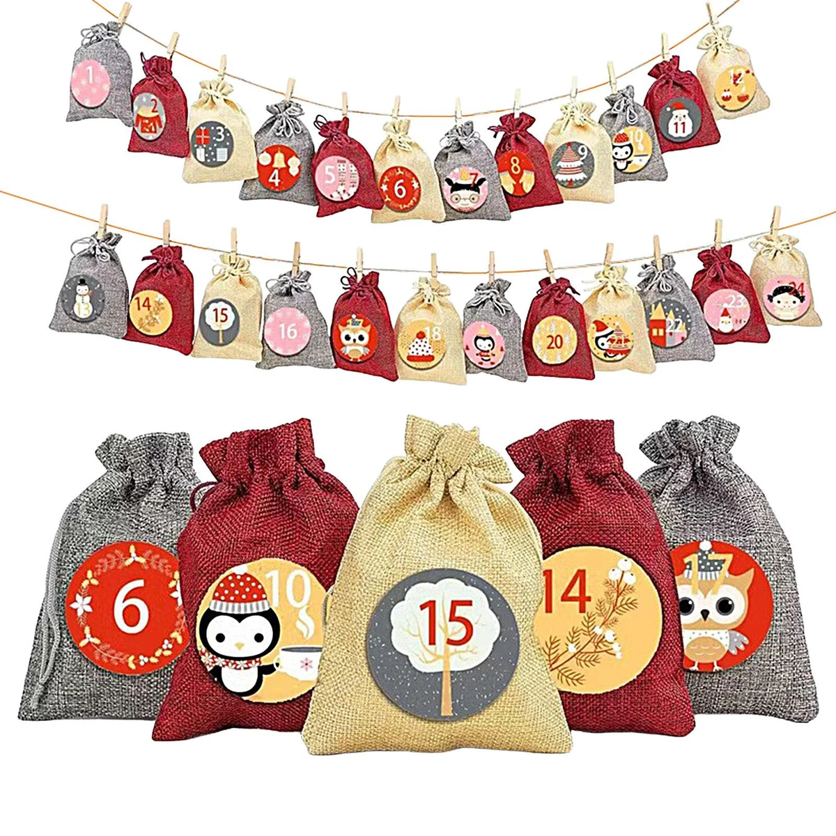Advent online calendar bags