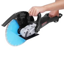 14'' Portable Electric Concrete Saw with Water Pump and Blade Wet/Dry Cutter