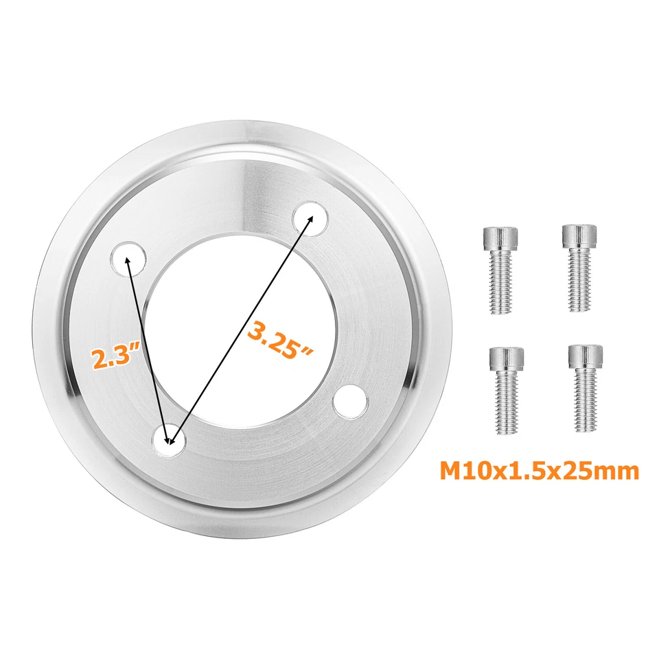 2 Groove Crankshaft Pulley V-Belt For SBF Ford 1969+ Small Block 302 351W 351C - Image 3 of 4
