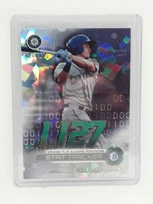 Jarred Kelenic 2019 Bowman Chrome Stat Tracker Atomic Refractor Seattle Mariners