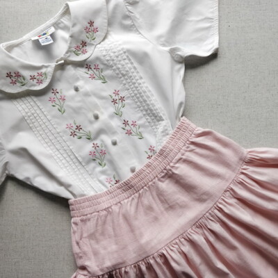 EAGL s EYE Rock + Bluse / Gr.140 / Rosa Weiß 
