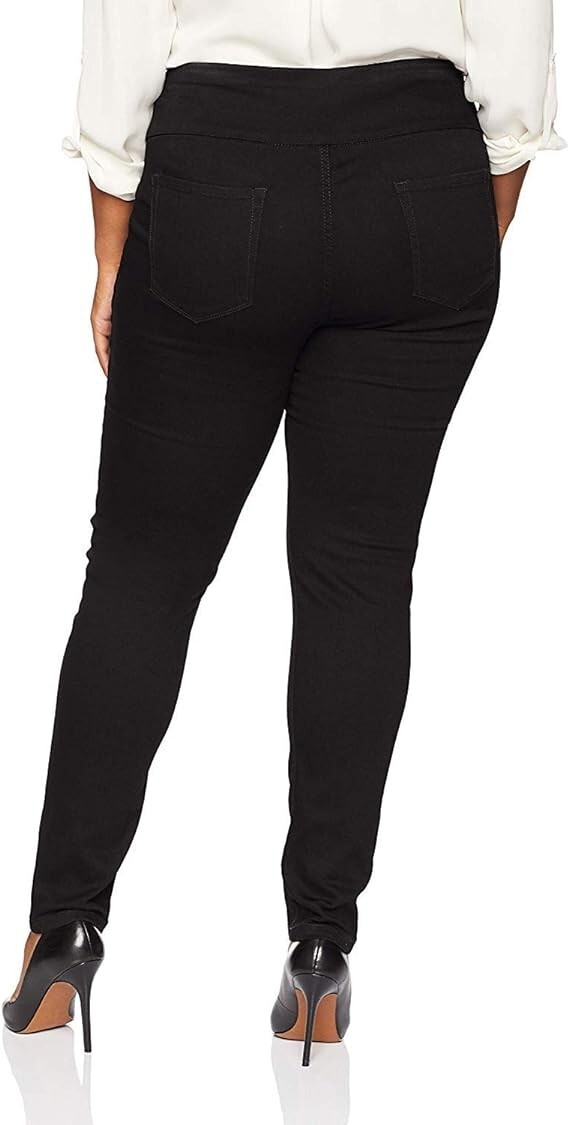 LEE Women's Plus Size Sculpting Slim Fit Skinny Leg Pull On Black Jean