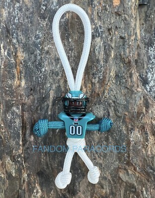 PHILADELPHIA EAGLES Football Paracord Lego Keychain Every Day Carry