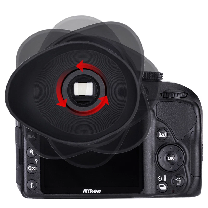 JJC Big Oval Soft Eyecup for Canon EOS 7D Mark II 5D IV 5DM3 1D/1Ds III 5DS R - Image 2 of 4