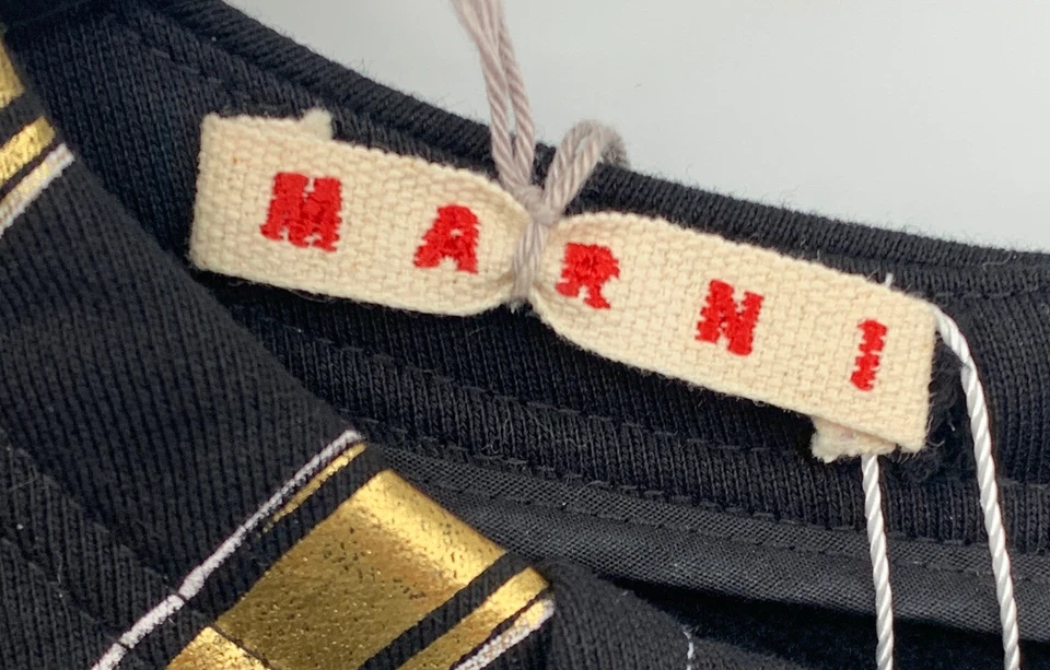 Vestido Sudadera Marni Niñas Negro Algodón Estampado Dijes Talla 14y Foto 3 de 4