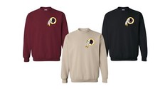 Washington commanders redskins heavy blend crewneck sweatshirt Twill Logo