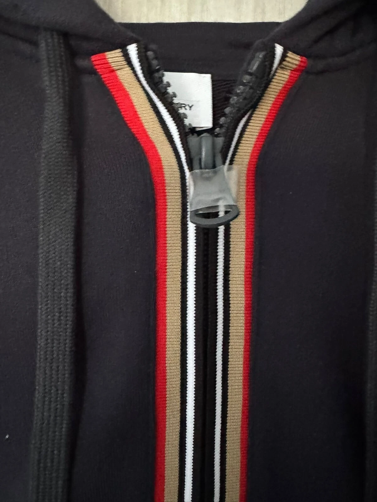 Burberry Check Blu Navy Hoodie XL Cotton new with labels and Burberry shopper