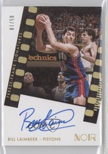 2021 Panini Noir Freeze Frame Signatures Holo Gold 5/10 Bill Laimbeer Auto 16c9