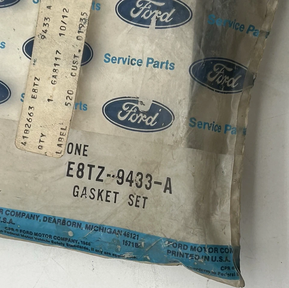 NOVO 1988 - 1997 Ford F250 F350 OEM conjunto de junta coletor de admissão E8TZ-9433-A NOS - Imagem 3 de 4
