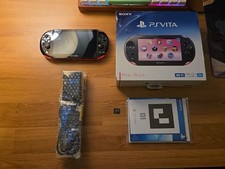 Sony PS Vita Console PCH-2000 Pink/Black Complete Box CIB Japan Region Free
