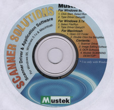 Mustek Scanner Drivers Applications Software CD-ROM Windows 95 3.1 Mac 1996