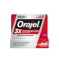 3 Pack Orajel 3X Medicated*05/2026* Toothache & Gum Pain Gel, Immediate Pain