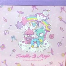 Humorlabo Twinkle Magic Rabbit Bear Unicorn Square Memo Pad Made in Japan