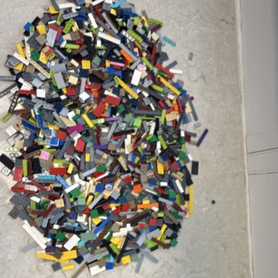 LEGO Multicolor Bulk Lot Bricks & Plates Assorted Plastic Pieces CLEAN 