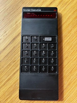Sinclair Executive Taschenrechner 1973 LED Calculator Etui Anleitung Mk3 Vintage