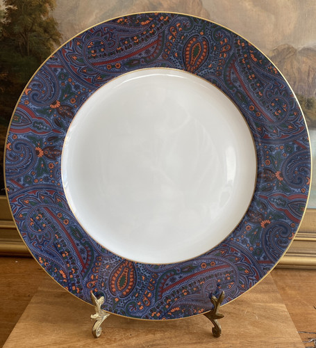 RALPH LAUREN WEDGWOOD elegante KING CHARLES Paisley PIATTO vintage - Foto 1 di 8