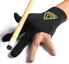 10 Pack 3 Finger Billiards Gloves Pool Cue Gloves Breathable Black