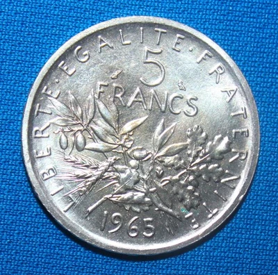 5 Francs Semeuse Argent - 1965 (FDC+) - Photo 1/2
